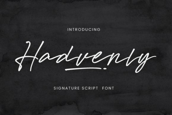 Hadvenly: A Script Font for Editorial Design