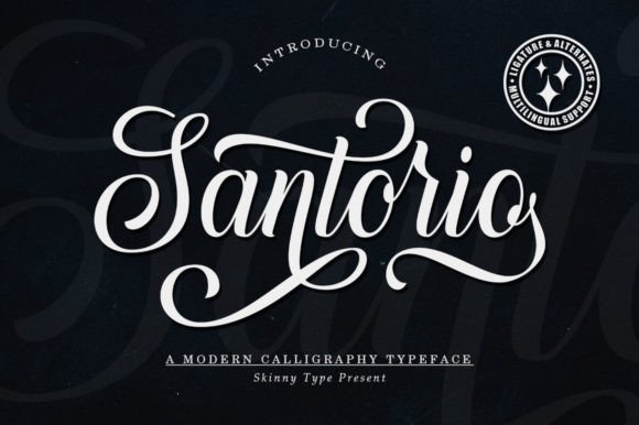 Santorio: A Script Font for Campaigns