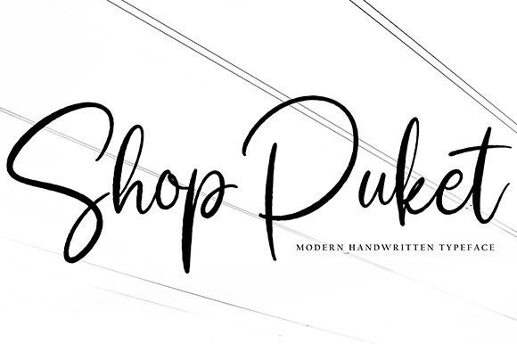 Shop Puket: A Stylish Script Font for Web Headers